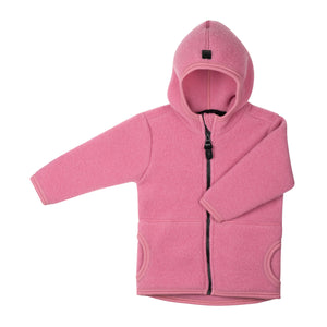 Jacke mit Kapuze aus Wollfleece, Dusty Pink - Pure Pure by Bauer