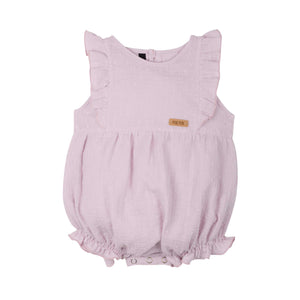 Jumper (kurzer Strampler) aus Musselin, Puderrosa - Pure by Bauer