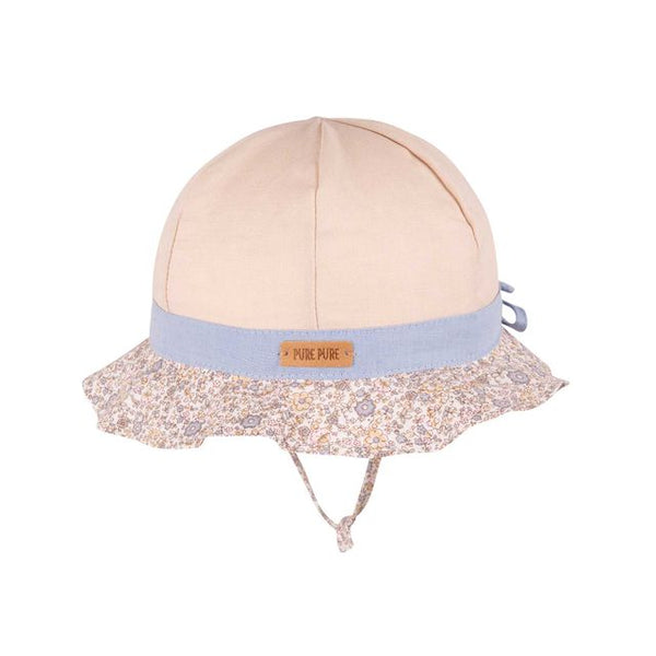 Sonnenhut mit Krempe, geblümt (Mini Flapper Voile) - Pure Pure by Bauer