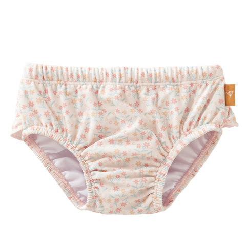 Schwimmwindel (Badehose) , Blümchen-Print (Diaper Pants Girls Garden Flowers) - Fresk