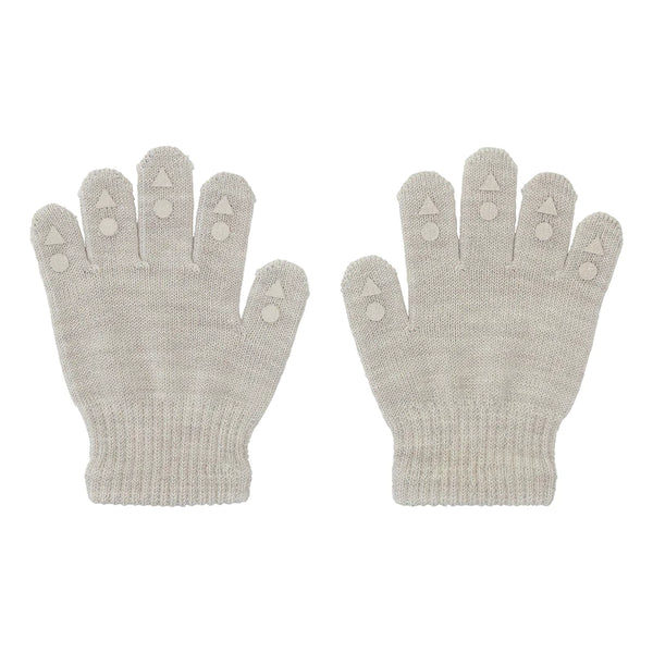 Rutschfeste Fingerhandschuhe aus Wolle, Sand - GoBabyGo