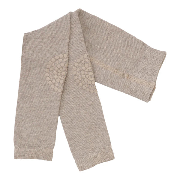 Rutschfeste Krabbel-Legging aus Wolle, Sand - GoBabyGo