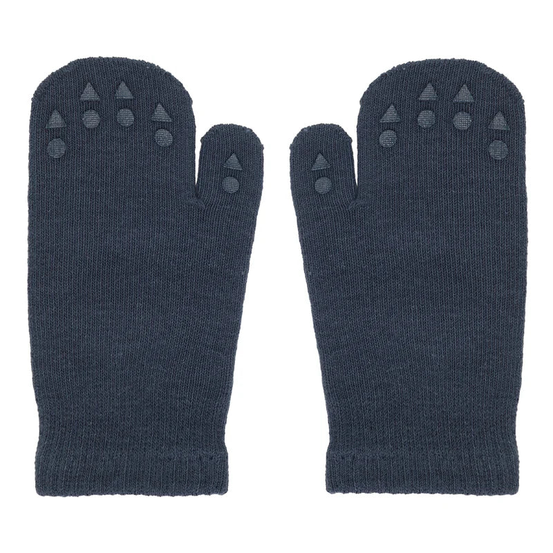 Rutschfeste Fäustlinge (Handschuhe) aus Baumwolle, Navy Blue (Marineblau) - GoBabyGo