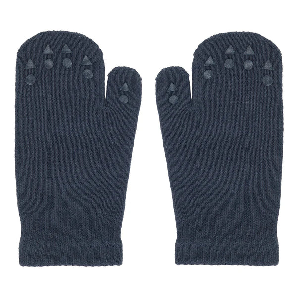 Rutschfeste Fäustlinge (Handschuhe) aus Baumwolle, Navy Blue (Marineblau) - GoBabyGo