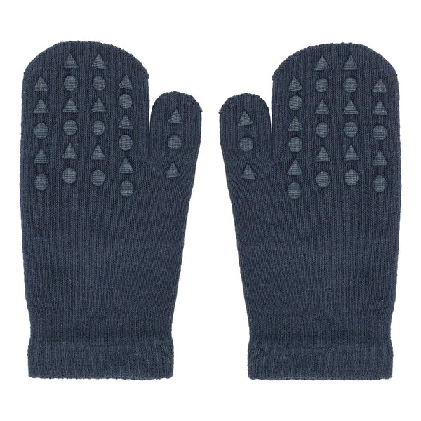 Rutschfeste Fäustlinge (Handschuhe) aus Baumwolle, Navy Blue (Marineblau) - GoBabyGo