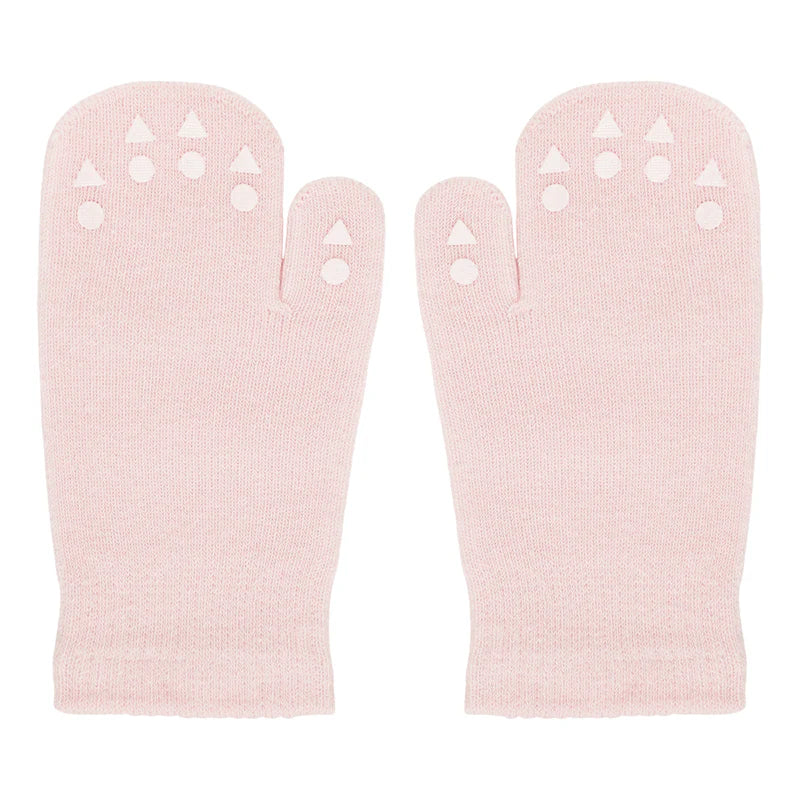 gobabygo handschuhe wolle Rutschfeste Fäustlinge (Handschuhe) aus Baumwolle, Soft Pink (Hellrosa – Lykkehus Starnberg
