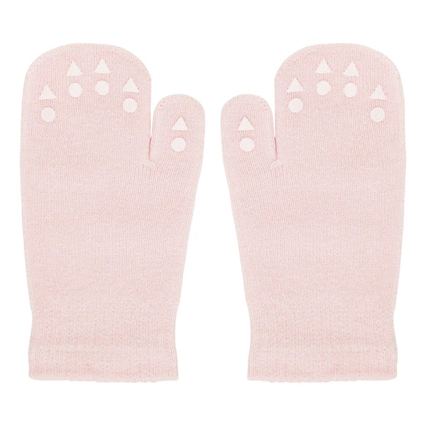 Rutschfeste Fäustlinge (Handschuhe) aus Baumwolle, Soft Pink (Hellrosa) - GoBabyGo
