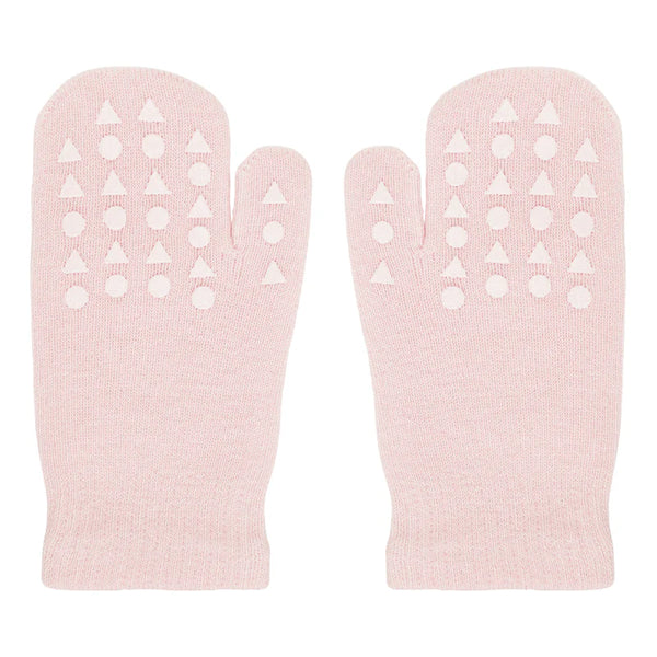 Rutschfeste Fäustlinge (Handschuhe) aus Baumwolle, Soft Pink (Hellrosa) - GoBabyGo