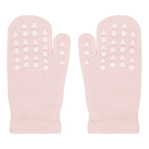 Rutschfeste Fäustlinge (Handschuhe) aus Baumwolle, Soft Pink (Hellrosa) - GoBabyGo
