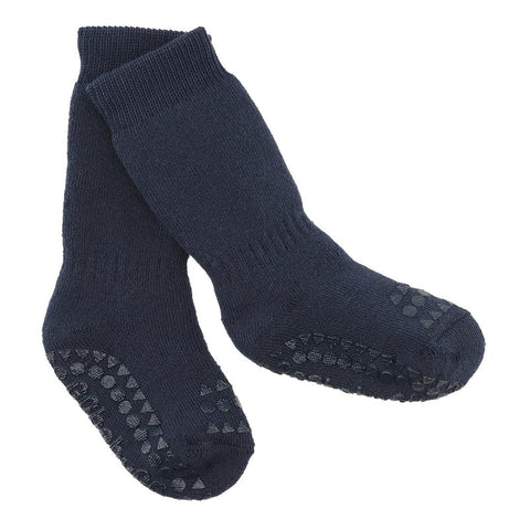 Rutschfeste Socken aus Baumwolle, Navy Blue - GoBabyGo