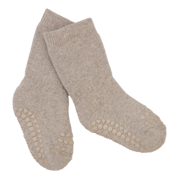 Rutschfeste Socken aus Baumwolle, Sand - GoBabyGo