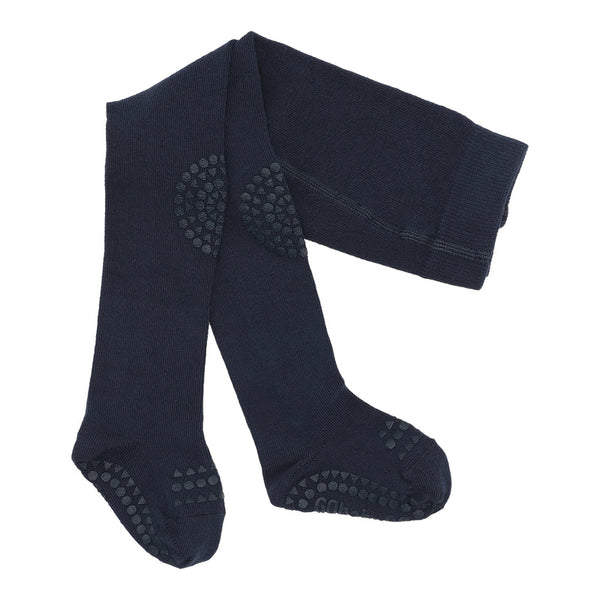 Rutschfeste Strumpfhose aus Baumwolle, Navy Blue (Marineblau) - GoBabyGo