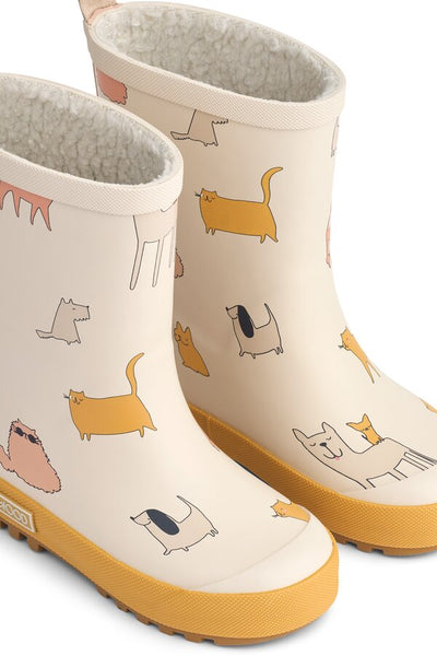 Thermo-Regenstiefel "Mason", Cats and Dogs/Sandy - Liewood