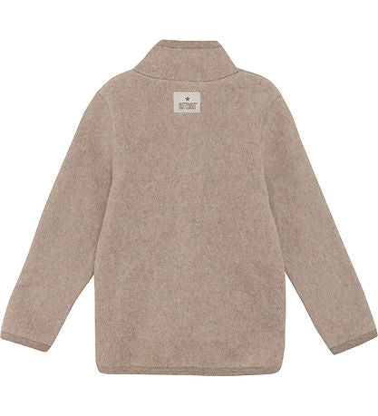 Jacke aus Baumwoll-Fleece, Beige meliert (Savannah Melange)  - Huttelihut