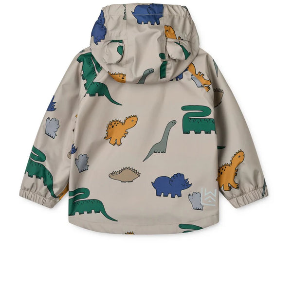 Regenbekleidungs-Set "Manu" (Jacke/Latzhose), Dinosaurs/Mist - Liewood