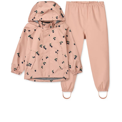 Regenbekleidungs-Set "Pedia" (Jacke/Hose),Berry/Pale Tuscany - Liewood
