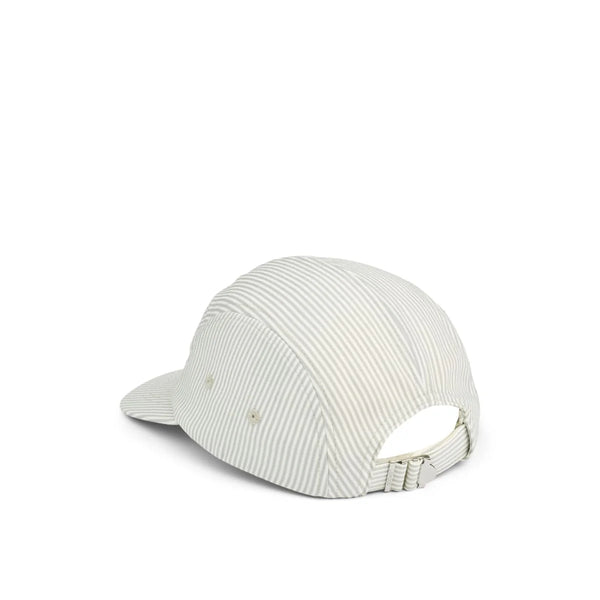 Kappe "Rory Seersucker", Pfefferminz gestreift mit Fisch-Stickerei  (Rory Seersucker Cap  Peppermint/Sandy) - Liewood