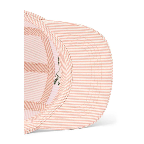 Kappe "Rory Seersucker", Rosa gestreift mit Pfirsich-Stickerei  (Rory Seersucker Cap  Y/D stripe Pale tuscany / Creme de la creme) - Liewood