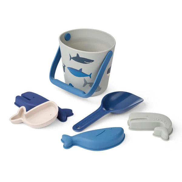 Strandset "Gilma Shark Beach Set" (Shark/Blue), 6teilig - Liewood