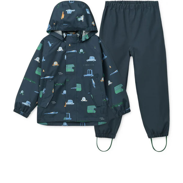 Regenbekleidungs-Set "Pedia" (Jacke/Hose), Cars/Classic Navy - Liewood