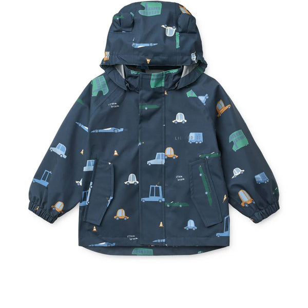 Regenbekleidungs-Set "Manu" (Jacke/Latzhose), Cars/Classic Navy - Liewood
