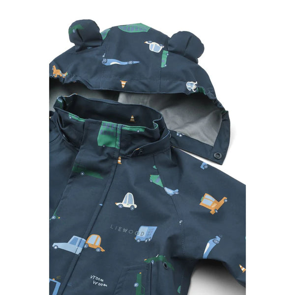 Regenbekleidungs-Set "Manu" (Jacke/Latzhose), Cars/Classic Navy - Liewood