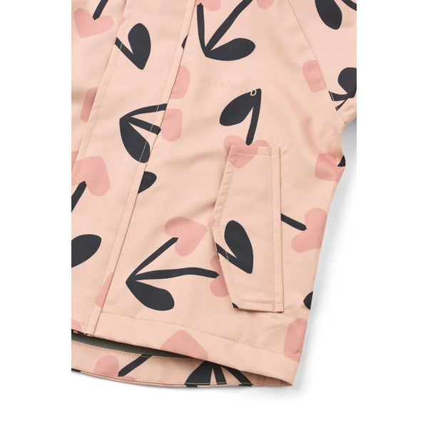 Regenbekleidungs-Set "Manu" (Jacke/Latzhose), Mega Cherry Heart/Rosey Mix - Liewood