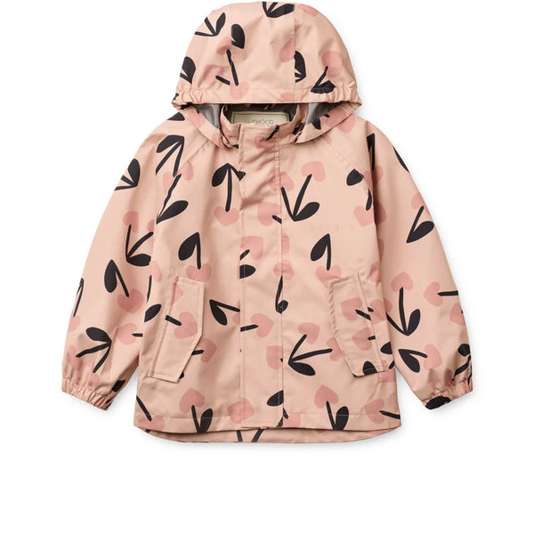 Regenbekleidungs-Set "Pedia" (Jacke/Hose), Mega Cherry Heart/Rosey Mix- Liewood