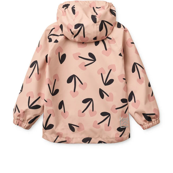Regenbekleidungs-Set "Pedia" (Jacke/Hose), Mega Cherry Heart/Rosey Mix- Liewood