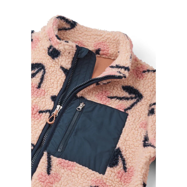 Fleecejacke "Nolan", Mega Cherry Heart/Rosey - Liewood