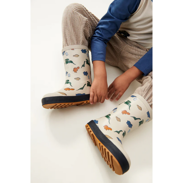 Thermo-Regenstiefel "Mason", Dinosaurs/Mist - Liewood