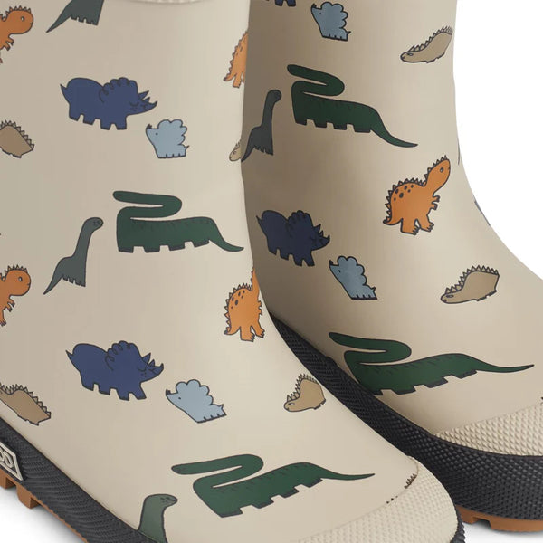 Thermo-Regenstiefel "Mason", Dinosaurs/Mist - Liewood