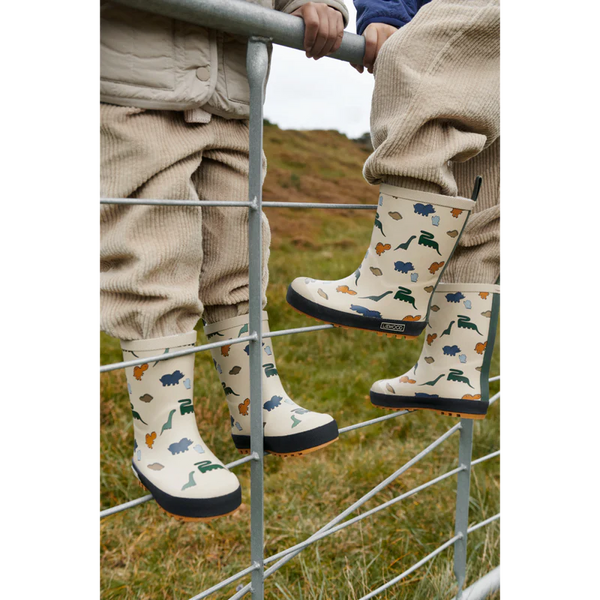 Thermo-Regenstiefel "Mason", Dinosaurs/Mist - Liewood
