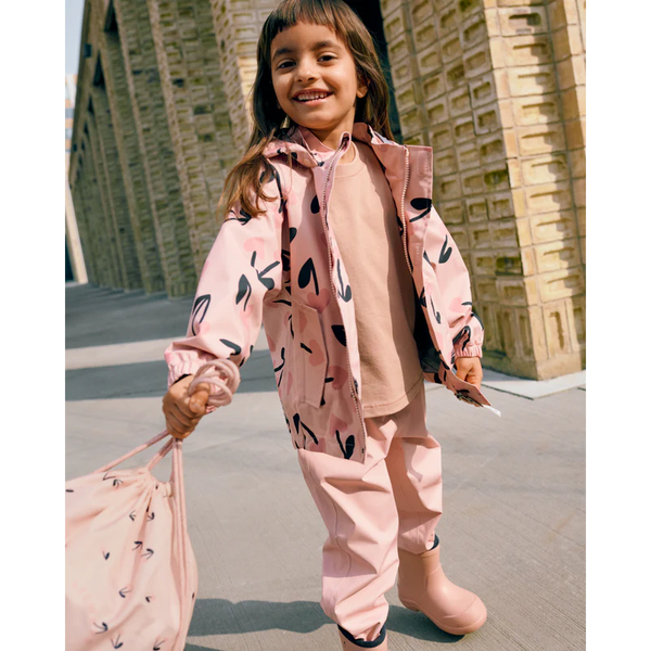 Regenbekleidungs-Set "Pedia" (Jacke/Hose), Mega Cherry Heart/Rosey Mix- Liewood