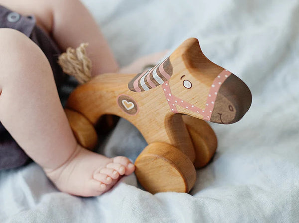 Pferd (Holzspielzeug), rosa - Friendly Toys