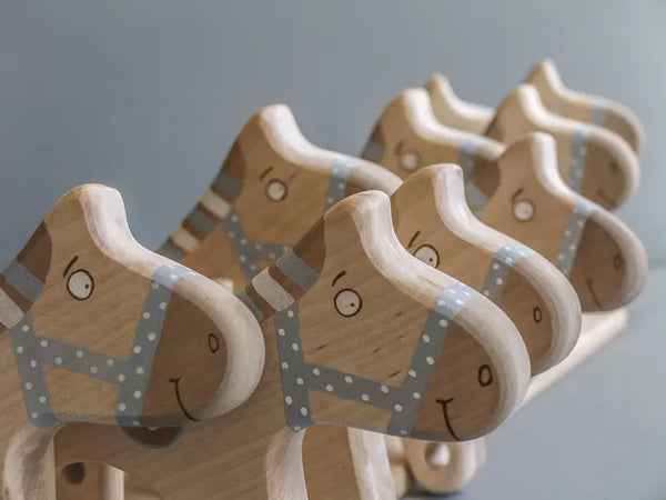 Pferd (Holzspielzeug), Hellblau - Friendly Toys