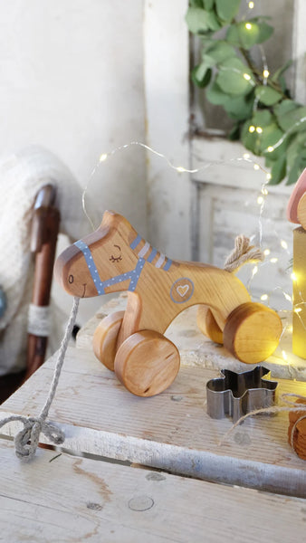 Pferd (Holzspielzeug), Hellblau - Friendly Toys