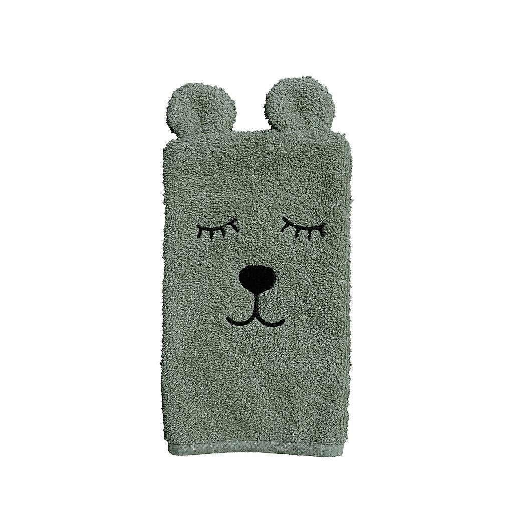 Waschlappen, Eisbär, grün - Kikadu