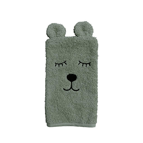 Waschlappen, Eisbär, grün - Kikadu