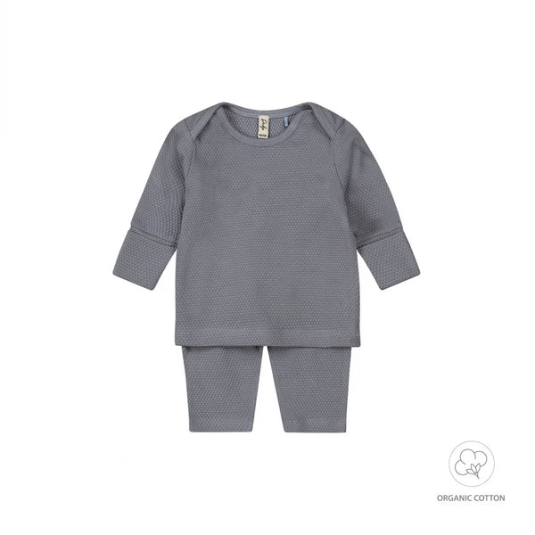 Set: Langarmshirt und Babyhose, Faded Blue (Graublau) - Dirkje