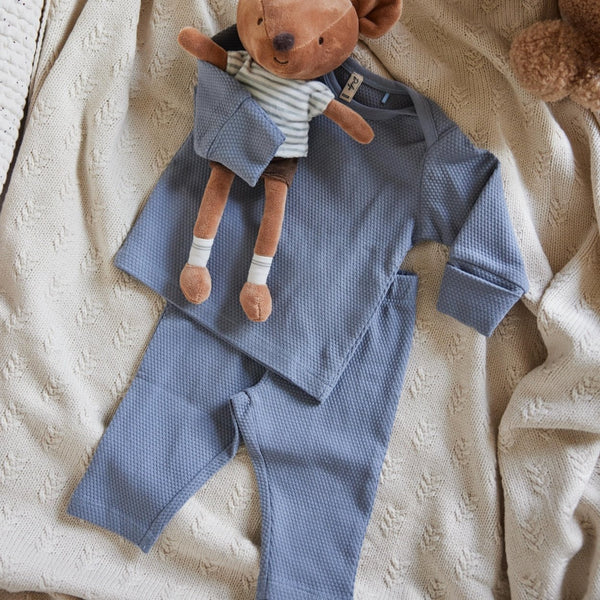 Set: Langarmshirt und Babyhose, Faded Blue (Graublau) - Dirkje