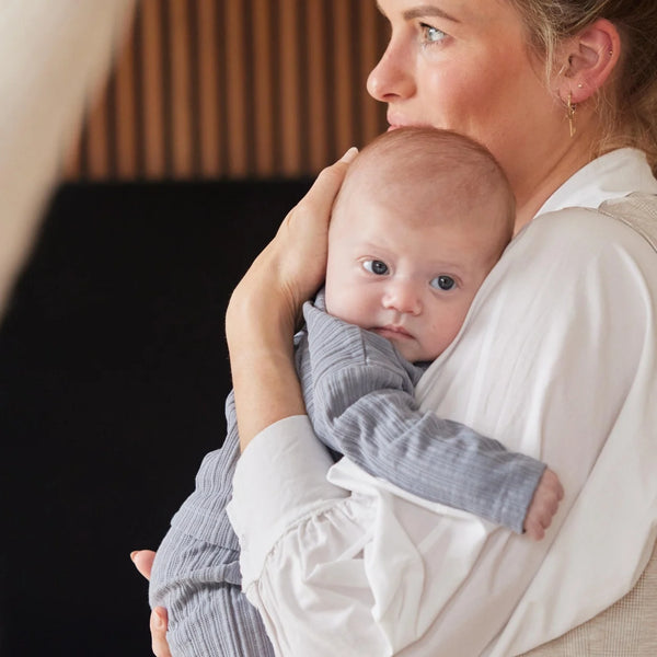 Set: 3 Langarmshirts (Longsleeves), Graublau, Hellbraun, Creme - Dirkje