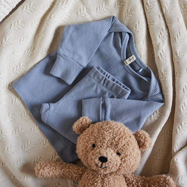 Set: Langarmshirt und Babyhose, Faded Blue (Graublau) - Dirkje