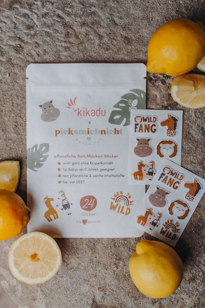 Aufkleber "Pieksmichnicht": Natürlicher Mückenschutz- Kikadu