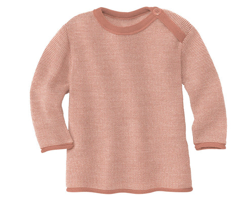 Melange-Pullover, Rosé-Natur - Disana