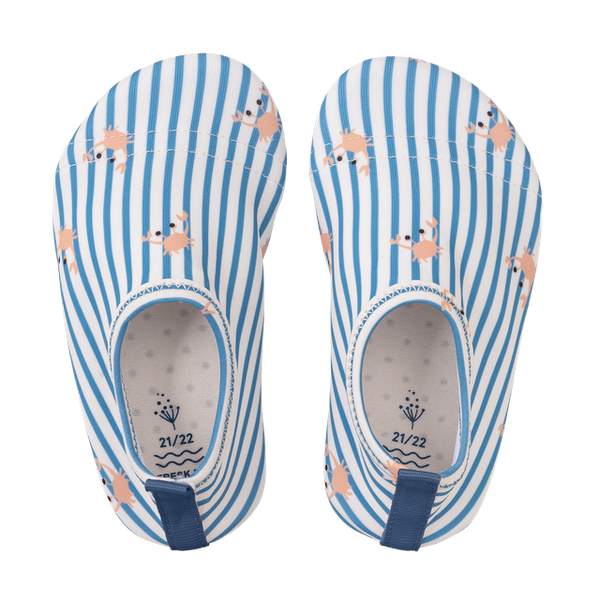 Badeschuhe (Swim Shoes), Streifen und Krabben (Stripes and Crabs) - Fresk