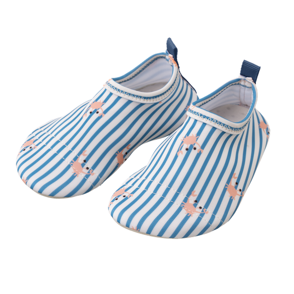 Badeschuhe (Swim Shoes), Streifen und Krabben (Stripes and Crabs) - Fresk