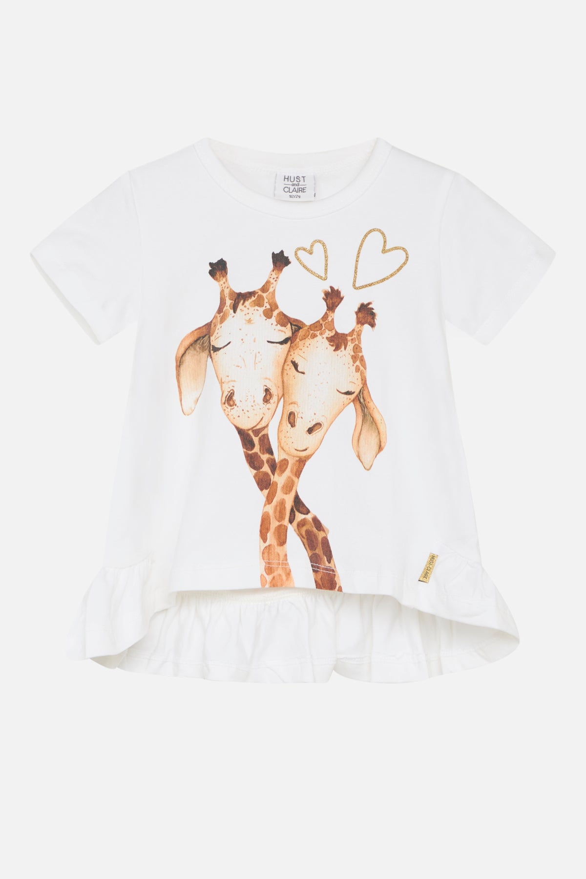 Kurzarm-Shirt Adanna, Giraffen-Print - Hust&Claire