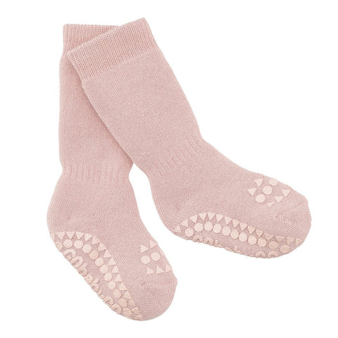 Rutschfeste Socken aus Baumwolle, Dusty Rose - GoBabyGo