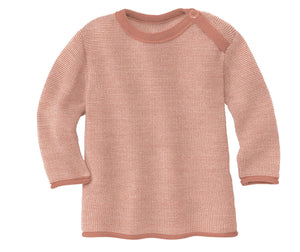 Melange Pullover (Strick-Pullover), Rosé-Natur - Disana